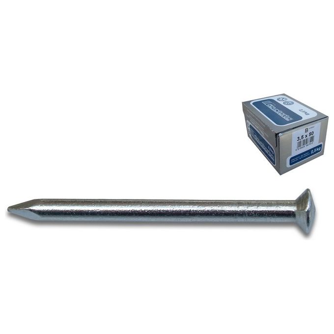 Chiodo Acciaio Testa Bombata Zincato 3,5X60