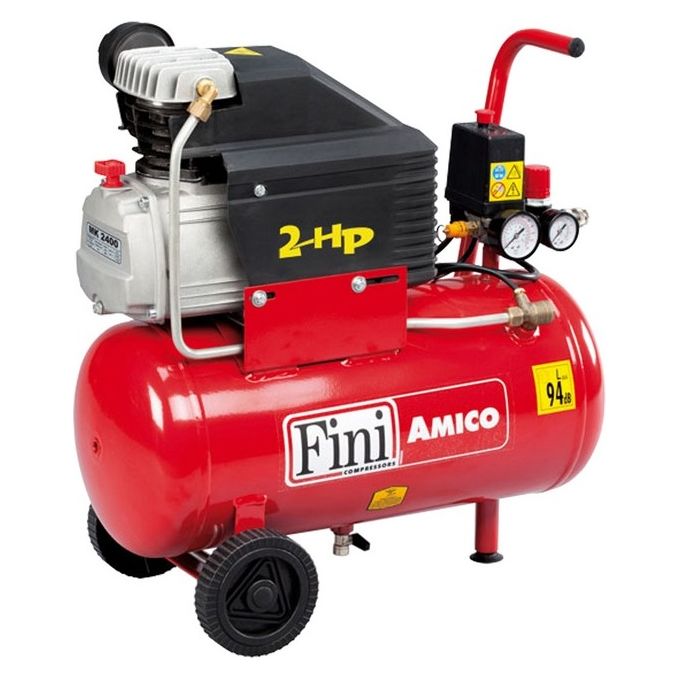 Fini Compressore Amico Lt 24 2 HP Ideale per Fai da Te e Progetti di Giardinaggio Elevata Prestazione e Affidabilita' per Gli Utenti