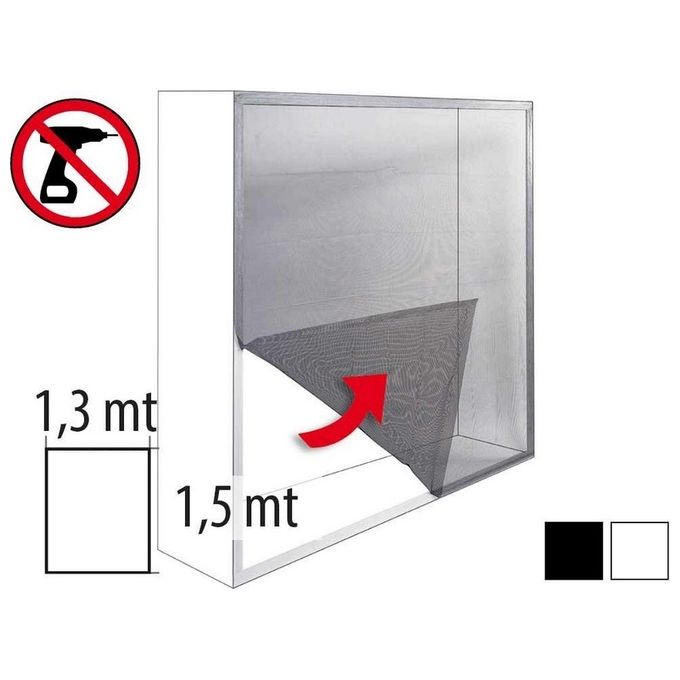 Zanzariera A Strappo Grigia 130x150 Ecco