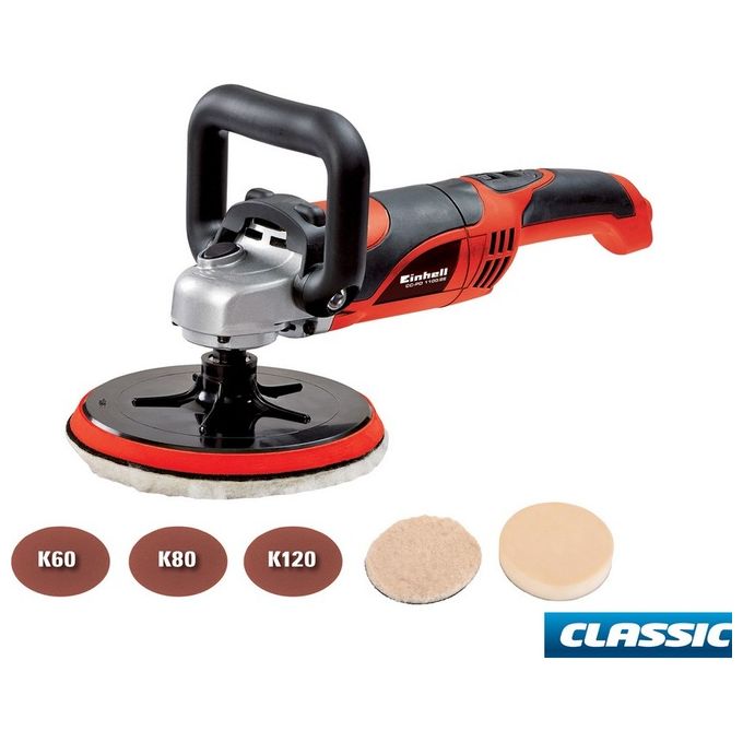 Einhell Lucidatrice Per Auto 1100W CC-PO11002-E con Accessori e Valigetta per Carrozzeria