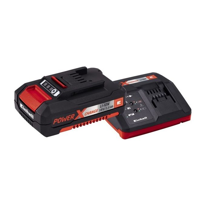 Einhell Power X-Change Starter Kit Caricabatteria E Batteria Al Litio 18V Li-Ion per Utensili Elettroutensili