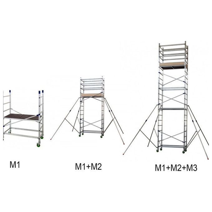 Facal Trabattello Alluminio M1 Alto (Solo Modulo M1)