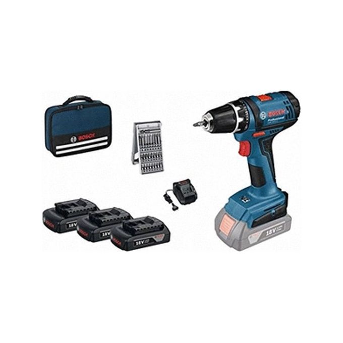 Bosch Trapano Batteria 1+1+1 Gsr 18-2-Li