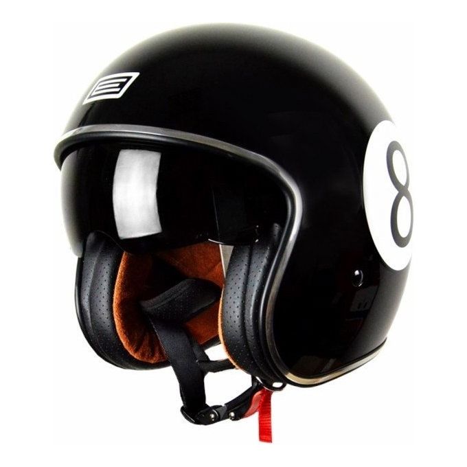 Origine Casco Jet con visierino parasole Sprint Baller Nero Lucido taglia XS