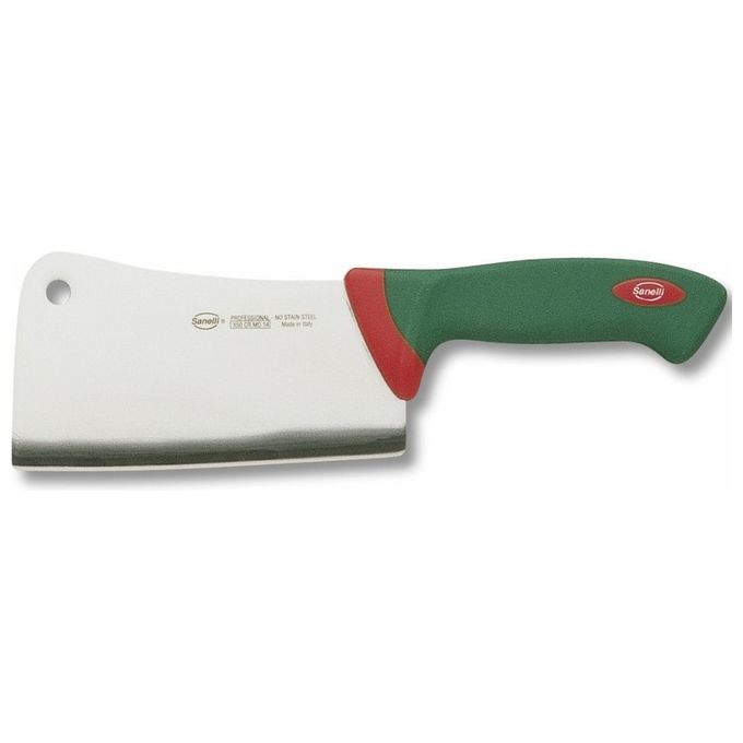Sanelli Premana Professional Coltello Falcetta, Acciaio Inossidabile, Verde-Rosso, 29.5x3.0x9.5 cm