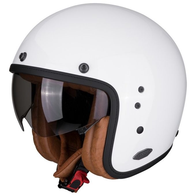 Scorpion Casco Jet 3 Bottoni BELFAST LUXE Bianco XXXL