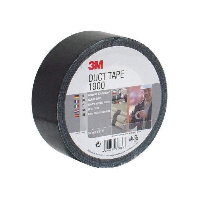3M Nastro Telato 1900 nero 50x50