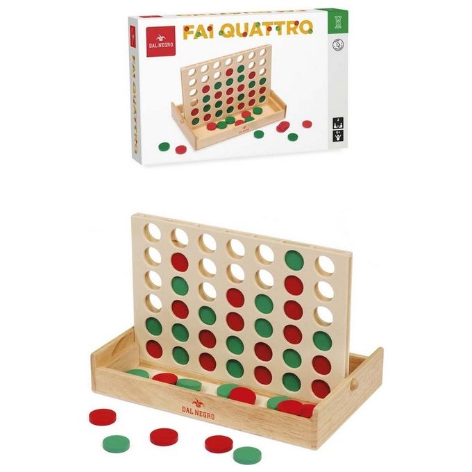 DAL NEGRO Fai Quattro Un Gioco da Tavolo Strategico per Famiglie e Amici per Ore di Divertimento Confezione Compatta