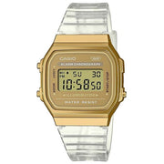 Casio A168XESG-9AEF_FBA Vintage Iconic Orologio Digitale Quarzo Retroilluminazione Cronometro Calendario Automatico colore Oro