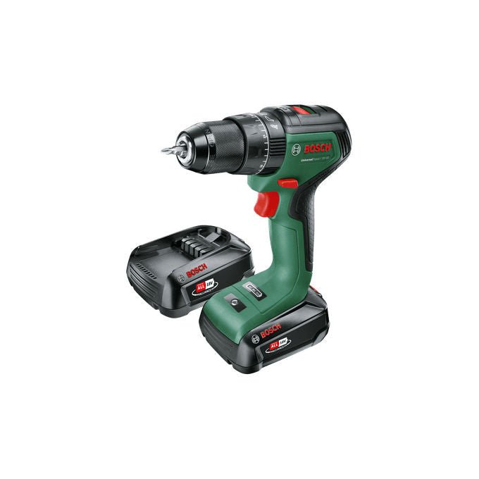 Bosch 0 603 9D7 106 UniversalImpact 18V-60 Trapano Avvitatore a Percussione Senza Spazzole 1900 rpm 2x2Ah 51 Accessori colore Nero Verde