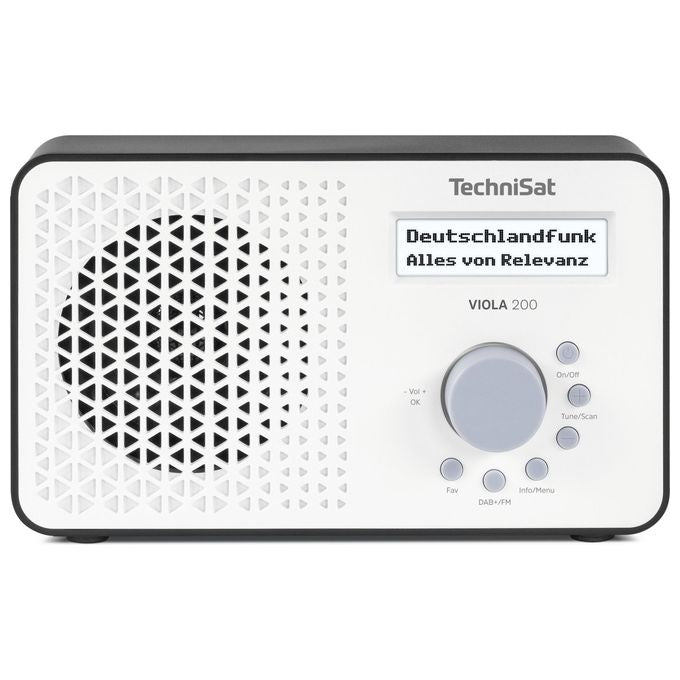 TechniSat 0000-2936 VIOLA 200 Radio Portatile DAB+ FM 40 stazioni preimpostate Display LCD colore Bianco