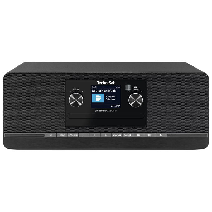 TechniSat 0000-5102 DIGITRADIO 372 CD IR Radio Internet con DAB+ FM Lettore CD Bluetooth 5.0 Display TFT 2.4'' colore Nero