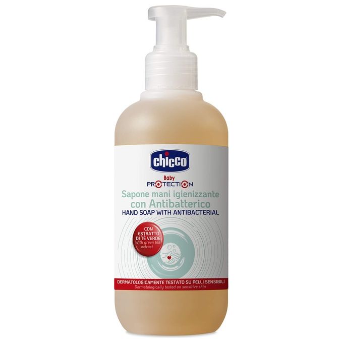 Chicco Sapone Infanzia 00010819000000 Baby Protection Igienizzante Mani con Formula Delicata per Pelle Sensibile dei Piu' Piccoli