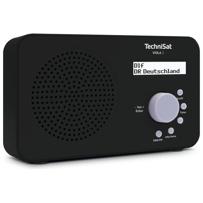 TechniSat 0002-3906 VIOLA 2 Radio Portatile Analogico e Digitale DAB+ FM 1 W colore Nero