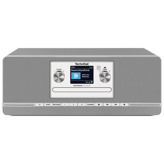 TechniSat DIGITRADIO 372 CD BT Radio da Cucina con DAB DAB+ FM Bluetooth 5.0 Lettore CD e Display TFT 6,1 cm colore Antracite Argento