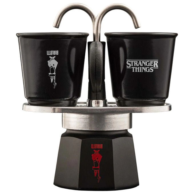 Bialetti 8006363095280 Mini Express Cafettiera 2 Tazze 90ml Termocromiche colore Nero Rosso