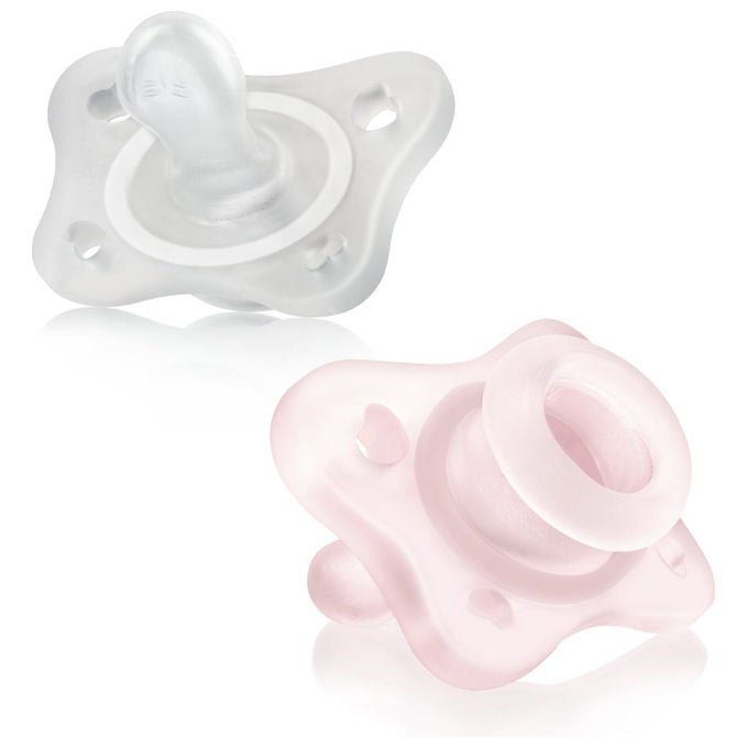 Chicco 00073289110000 Gommotto PhysioForma Minisoft Ciuccio Anatomico in Silicone 0-2 Mesi Finitura Soft Sense 2 Pezzi colore Rosa