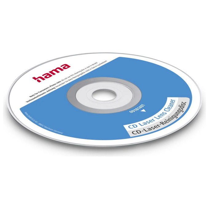 Hama 00181401 Disco di Pulizia per Ottica Laser CD per Lettore CD Qualita' Riproduzione Audio Audioguida Multilingua Non per Unita' Slot-in colore Nero