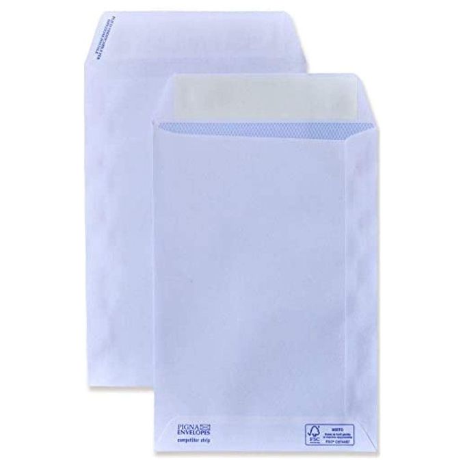 Pigna 002946323 Competitor Buste a sacco Chiusura autoadesiva con strip Carta bianca 80 g-m² 16x23 cm colore Bianco