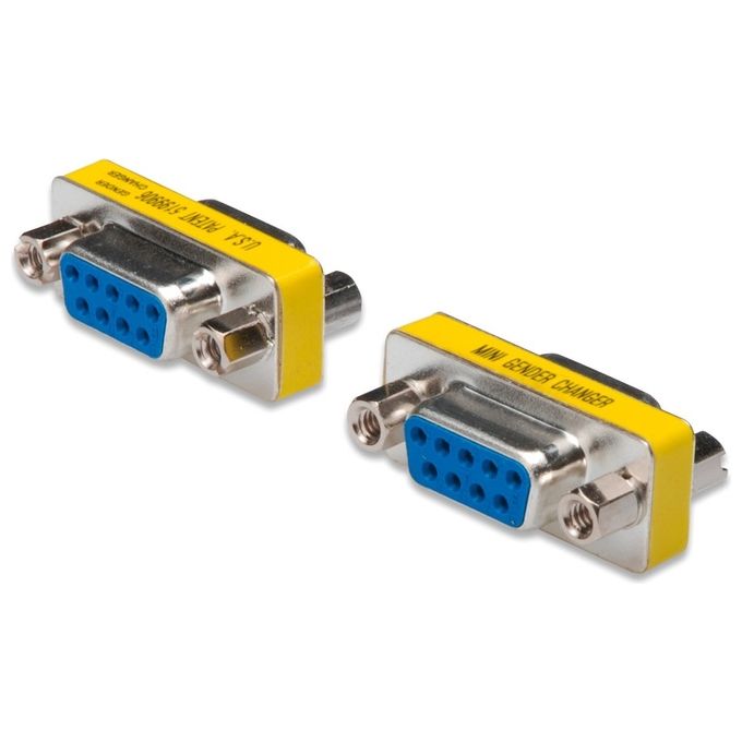 Digitus mini adattatore gender changer 9 poli femmina-femmina (ab411)
