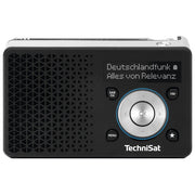 TechniSat 0100-4997 DIGITRADIO 1A Radio portatile DAB+ con tecnologia ASA per allarme sicurezza automatico FM jack cuffie memoria 20 stazioni display OLED batteria fino a 10 ore colore Nero