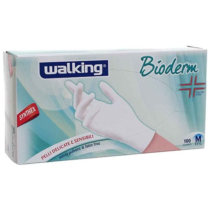 Walking Guanti Monouso Bioderm Bianco