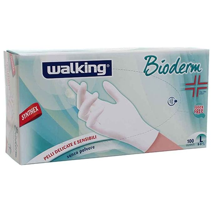 Walking Guanti Monouso Bioderm Bianco