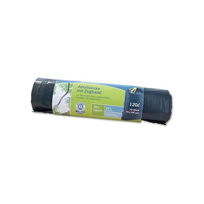 Secolan Sacchetti Pattumiera Heavy Duty 120 Litri Grigio-Nero 1x10