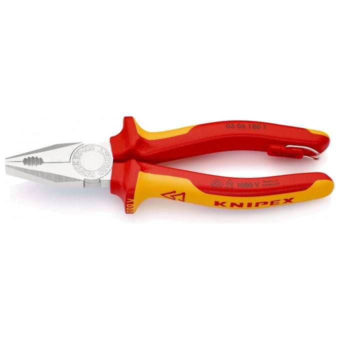 Knipex 03 06 180 T Pinze diagonali con manici isolati fino a 1000V AC 180 mm colore Rosso Giallo