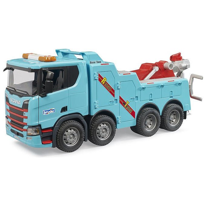 Bruder 03553 Scania Super 560R Carro Attrezzi Mezzi Pesanti con Carro Sollevabile e Porte Apribili colore Rosso