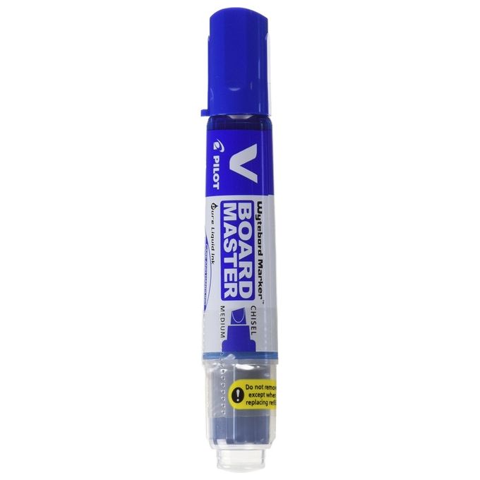 Pilot WBMA-VBM-MC-L-BG V-Board Master Marker per Lavagna Bianca Punta a Scalpello 2,3-5,2 mm Begreen Confezione 10 pezzi colore Blu
