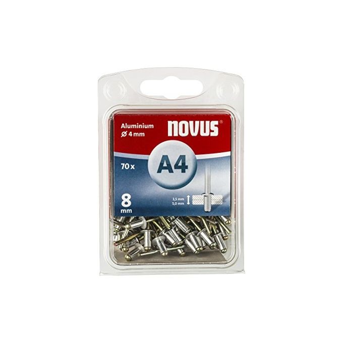Novus Rivetti Ciechi A 4 X 8 Alu 70 Pezzi