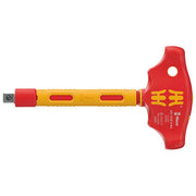 Wera 410 i VDE B RA VDE Impugnatura a T con Funzione Cricchetto per Bussole da 3-8'' Isolata VDE Meccanismo a Denti Fini Testata a 10000 V colore Nero