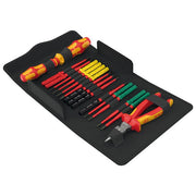 Wera 05006610001 Kraftform Kompakt VDE 17 extra slim 2 Set di utensili 17 pezzi per lavori elettrici fino a 1000 V colore Rosso Giallo