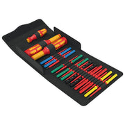 Wera 05006633001 Kraftform Kompakt VDE Safe-Torque Speed Set 1 Set di strumenti meccanici 23 pezzi con cacciaviti e giraviti isolati VDE colore Rosso Giallo