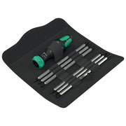 Wera 05051540001 Kraftform Kompakt Vario Zestaw Wkr?taków z Funkcj? Grzechotki 7-sztukowy z 6 Trzpieniami Dvustronnymi 175 mm R?koje?? z Gniazdem Sze?ciok?tnym 6 mm Waga 0.22 Kg colour Czarny