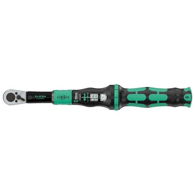 Wera 05075691001 Click-Torque Lock A 6 Chiave dinamometrica Meccanica 2,5 - 25 Nm con Funzione Torque Lock colore Nero Verde
