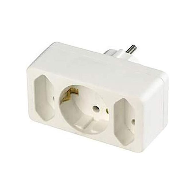 Rev Transition Plug 2-Fold 1 Safety Contact White
