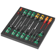 Wera 9710 Termoformato in spugna giravite Set 1 18 pezzi colore Bicolore