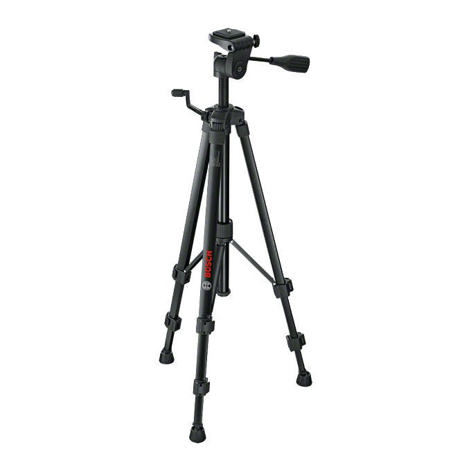 Bosch Professional 0601096B10 Treppiede per Laser e Livelle Altezza Regolabile da 55 cm a 157 cm Compatibile con Filettatura 1-4'' colore Nero