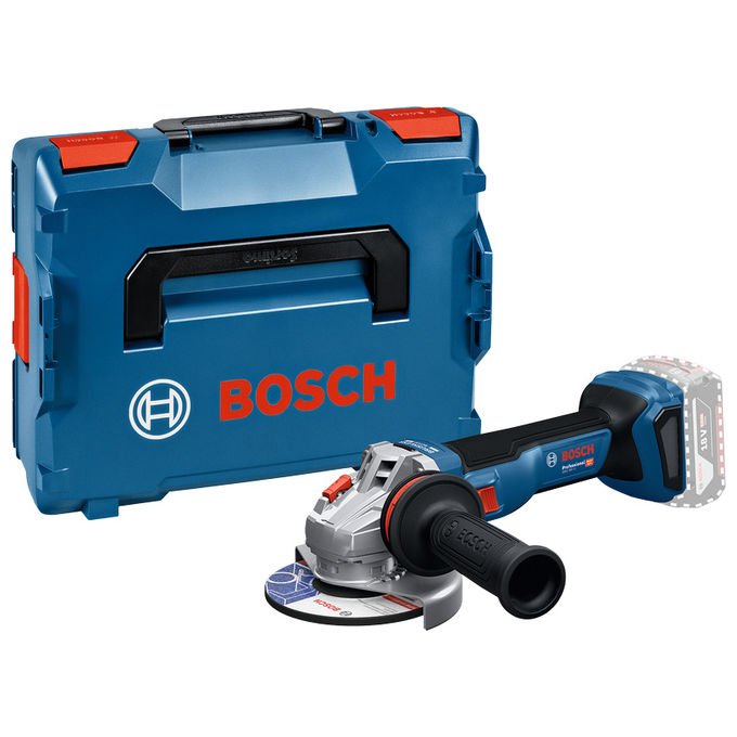 Bosch 06019N4102 GWS 18V-11 Smerigliatrice Angolare 125 mm Motore Brushless 8500 giri-min con Impugnatura Antivibrazioni e Protezione Inclusa colore Nero