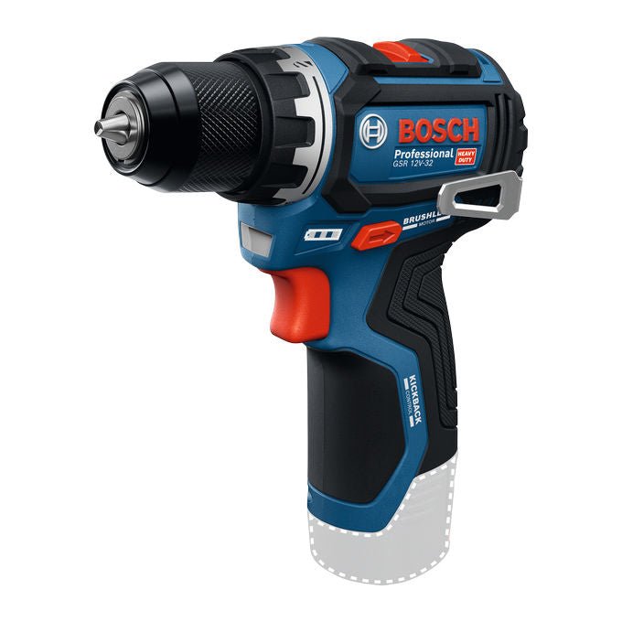 Bosch 06019N7001 GSR 12V-32 Trapano Avvitatore 12 V ioni di litio 32 Nm coppia massima 21 livelli di coppia tipo mandrino senza chiave colore Nero