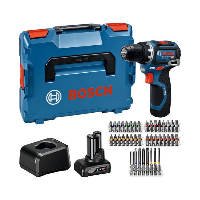 Bosch 06019N7005 GSR 12V-32 Professional Trapano avvitatore 12 V Brushless 32 Nm LED colore Blu-Nero