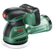 Bosch 06033E4002 EasyOrbit Levigatrice rotorbitale a batteria 18V 2.0Ah 125 mm 23000 OPM Microfiltro integrato colore Verde