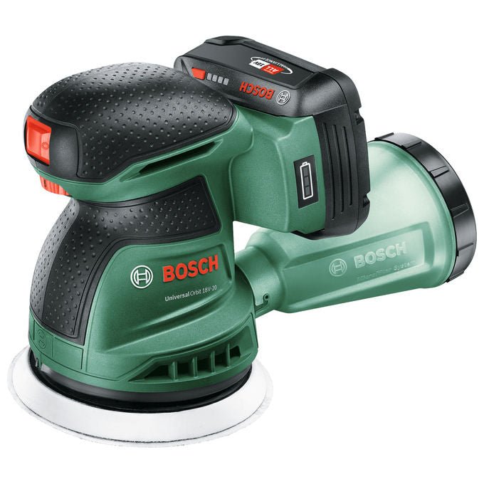 Bosch 06033E4102 UniversalOrbit 18V-20 Levigatrice orbitale 18 V 2,5 Ah 10000 - 23000 OPM colore Nero Verde