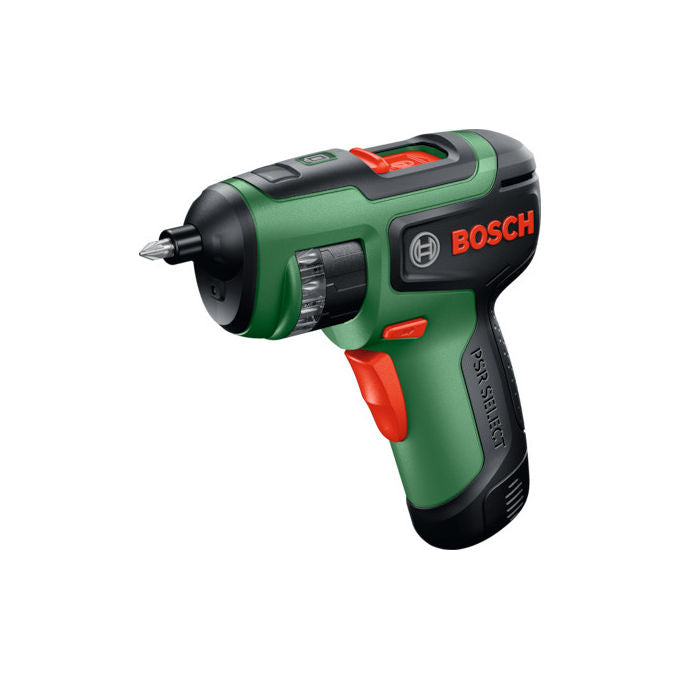 Bosch Home and Garden 0603977100 PSR SELECT Avvitatore a batteria 7,5 Nm 210 rpm 2 Ah BA 4V 12 bit LED integrato colore Nero
