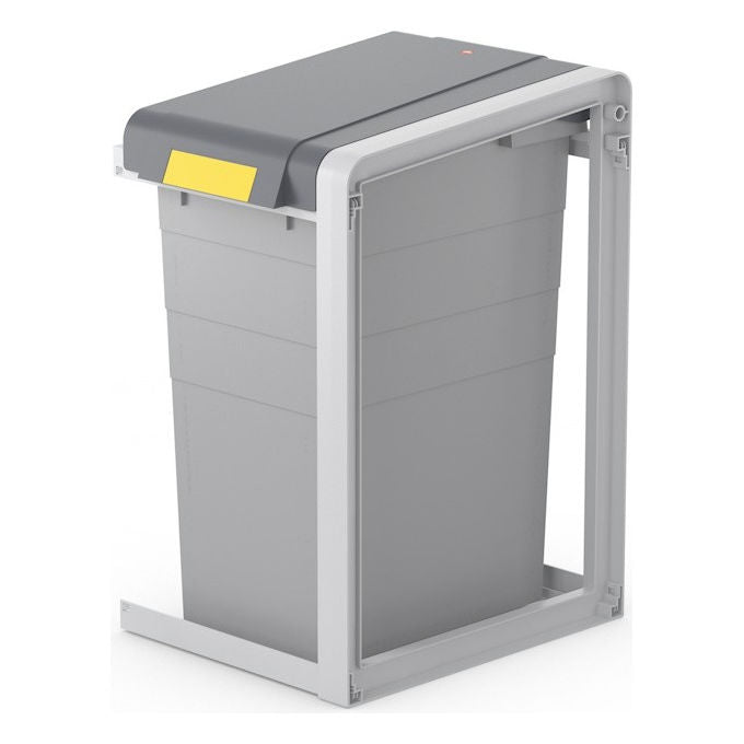 Hailo 0935-302 ProfiLine Öko XL Contenitore per la Raccolta Differenziata 38 L Plastica con Coperchio e Secchio Interno Rimovibile colore Grigio