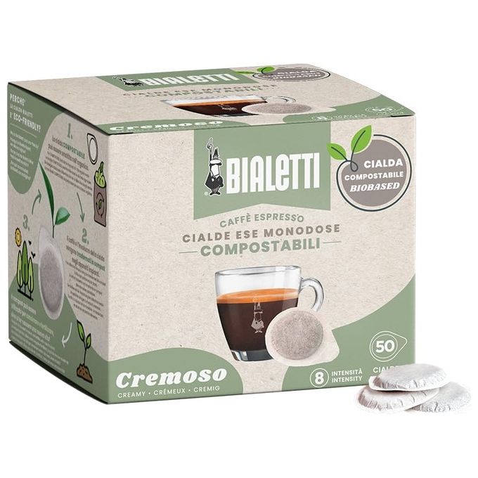 Bialetti Cialde Monodose Box 50 pezzi Cremoso