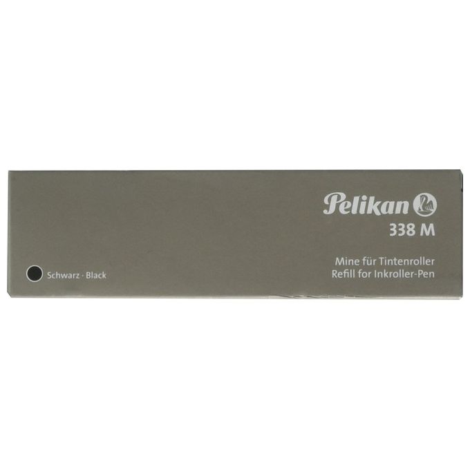 Pelikan 922179 Rollerball Refill 338 Punta Media 1 mm Fusto e Punta in Metallo Confezione da 10 Pezzi colore Nero