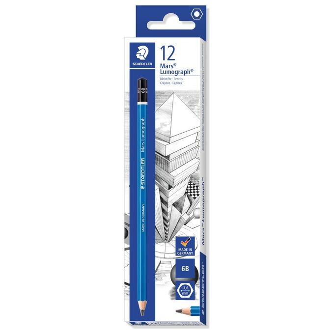 Staedtler Confezione 12matita Graf Mars Lumograph 6b